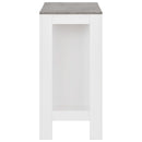 barbord med hylde 110x50x103 cm hvid