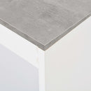 barbord med hylde 110x50x103 cm hvid