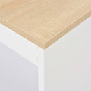 barbord med hylde 110x50x103 cm hvid