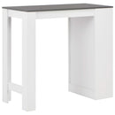 barbord med hylde 110x50x103 cm hvid