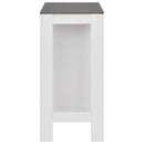 barbord med hylde 110x50x103 cm hvid