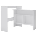 barbord med 2 bordplader 130x40x120 cm hvid