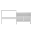 barbord med 2 bordplader 130x40x120 cm hvid