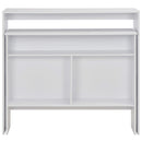 barbord med 2 bordplader 130x40x120 cm hvid