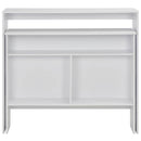 barbord med 2 bordplader 130x40x120 cm hvid