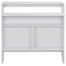 barbord med 2 bordplader 130x40x120 cm hvid