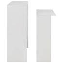 barbord med 2 bordplader 130x40x120 cm hvid
