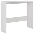 barbord med 2 bordplader 130x40x120 cm hvid