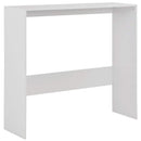 barbord med 2 bordplader 130x40x120 cm hvid