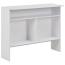 barbord med 2 bordplader 130x40x120 cm hvid
