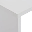 barbord med 2 bordplader 130x40x120 cm hvid