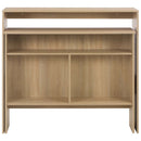 barbord med 2 bordplader 130x40x120 cm egetræsfarvet