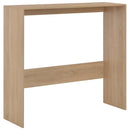 barbord med 2 bordplader 130x40x120 cm egetræsfarvet