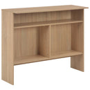 barbord med 2 bordplader 130x40x120 cm egetræsfarvet