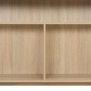 barbord med 2 bordplader 130x40x120 cm egetræsfarvet