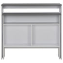 barbord med 2 bordplader 130x40x120 cm hvid og grå