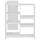barbord med flytbar hylde 138x39x110 cm hvid