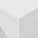 barbord med flytbar hylde 138x39x110 cm hvid