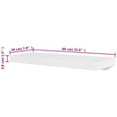 væghylder 4 stk. 60 cm hvid