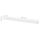 væghylder 4 stk. 120 cm hvid