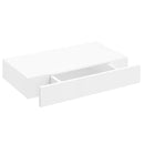 svævende væghylder med skuffer 2 stk. 48 cm hvid