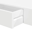 svævende væghylder med skuffer 2 stk. 48 cm hvid