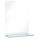 vægspejl med hylde 40x60 cm hærdet glas