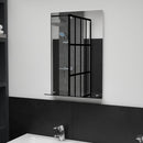 vægspejl med hylde 40x60 cm hærdet glas