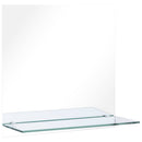 vægspejl med hylde 60x60 cm hærdet glas