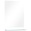 vægspejl med hylde 50 x 60 cm hærdet glas