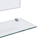vægspejl med hylde 80x60 cm hærdet glas