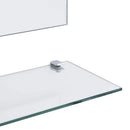 vægspejl med hylde 100x60 cm hærdet glas