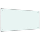 stænkplade 100x50 cm hærdet glas mælkeagtig