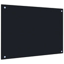 stænkplade 70x50 cm hærdet glas sort