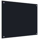 stænkplade 70x60 cm hærdet glas sort