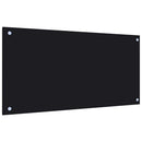 stænkplade 80x40 cm hærdet glas sort