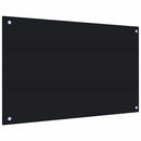 stænkplade 80x50 cm hærdet glas sort