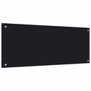 stænkplade 100x40 cm hærdet glas sort