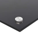 stænkplade 100x40 cm hærdet glas sort