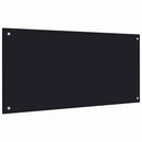 stænkplade 100x50 cm hærdet glas sort