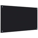 stænkplade 100x60 cm hærdet glas sort