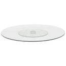 roterende serveringstallerken 60 cm hærdet glas transparent