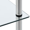 reol 6 hylder 40x40x160 cm hærdet glas transparent
