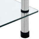 reol 6 hylder 40x40x160 cm hærdet glas transparent