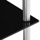reol 6 hylder 40x40x160 hærdet glas sort