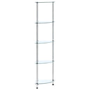 reol 5 hylder 30x30x130 hærdet glas transparent