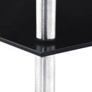 reol 3 hylder 30x30x67 cm hærdet glas sort