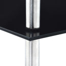 reol 4 hylder 30x30x100 cm hærdet glas sort