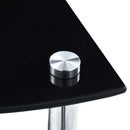 reol 4 hylder 30x30x100 cm hærdet glas sort