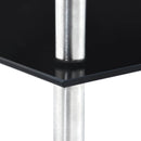 reol 5 hylder 30x30x130 cm hærdet glas sort